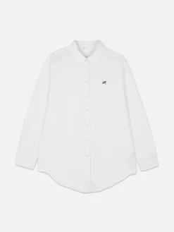 Blusen|Primark „Rita Ora“ Oxford-Hemd Mit Knopfleiste Weiß