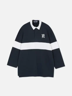 Tops Und T-Shirts|Primark „Rita Ora“ Polo-Sweatshirt Im Oversized-Look Marineblau