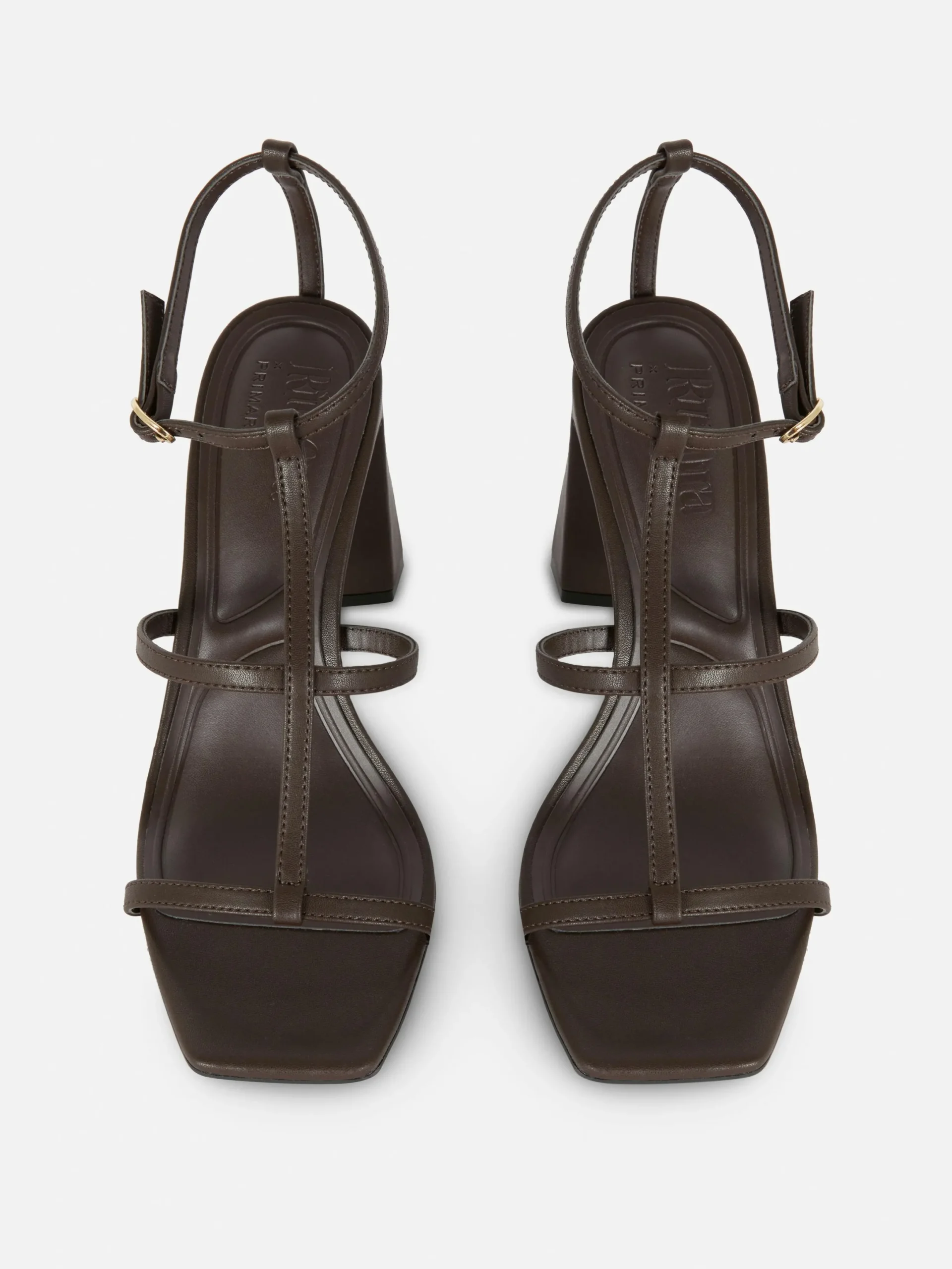 Heels|Primark „Rita Ora“ Sandaletten Mit Blockabsatz Schokoladenbraun