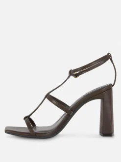 Heels|Primark „Rita Ora“ Sandaletten Mit Blockabsatz Schokoladenbraun