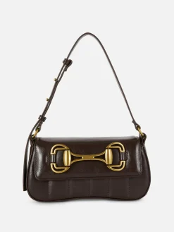 Taschen Und Portemonnaies|Primark „Rita Ora“ Schultertasche Mit Trense Schokoladenbraun
