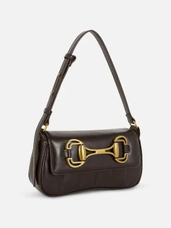 Taschen Und Portemonnaies|Primark „Rita Ora“ Schultertasche Mit Trense Schokoladenbraun