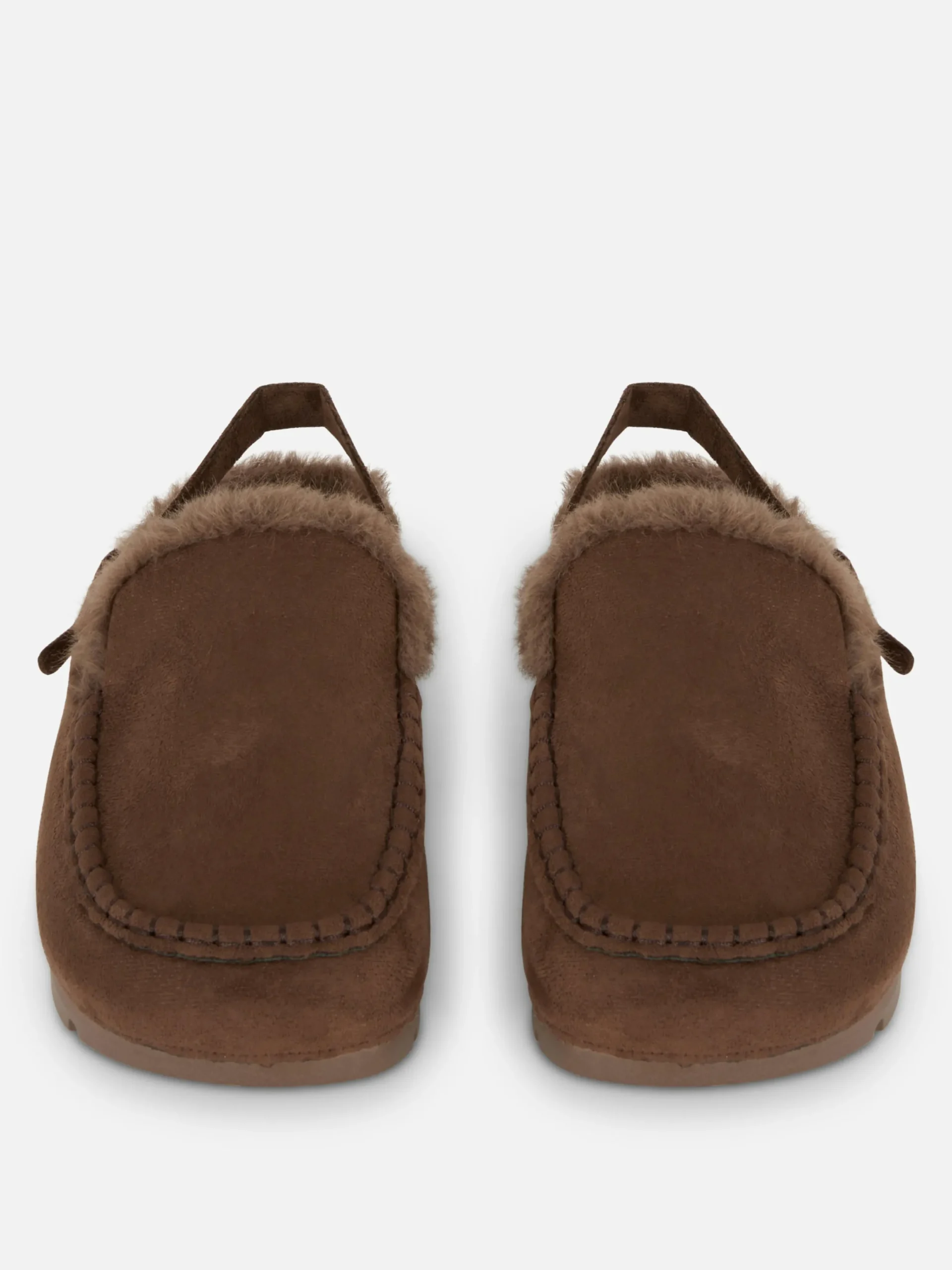Hausschuhe|Hausschuhe|Primark „Rita Ora“ Slingback-Loafer In Wildleder-Optik Schokoladenbraun