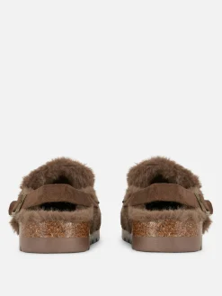 Hausschuhe|Hausschuhe|Primark „Rita Ora“ Slingback-Loafer In Wildleder-Optik Schokoladenbraun
