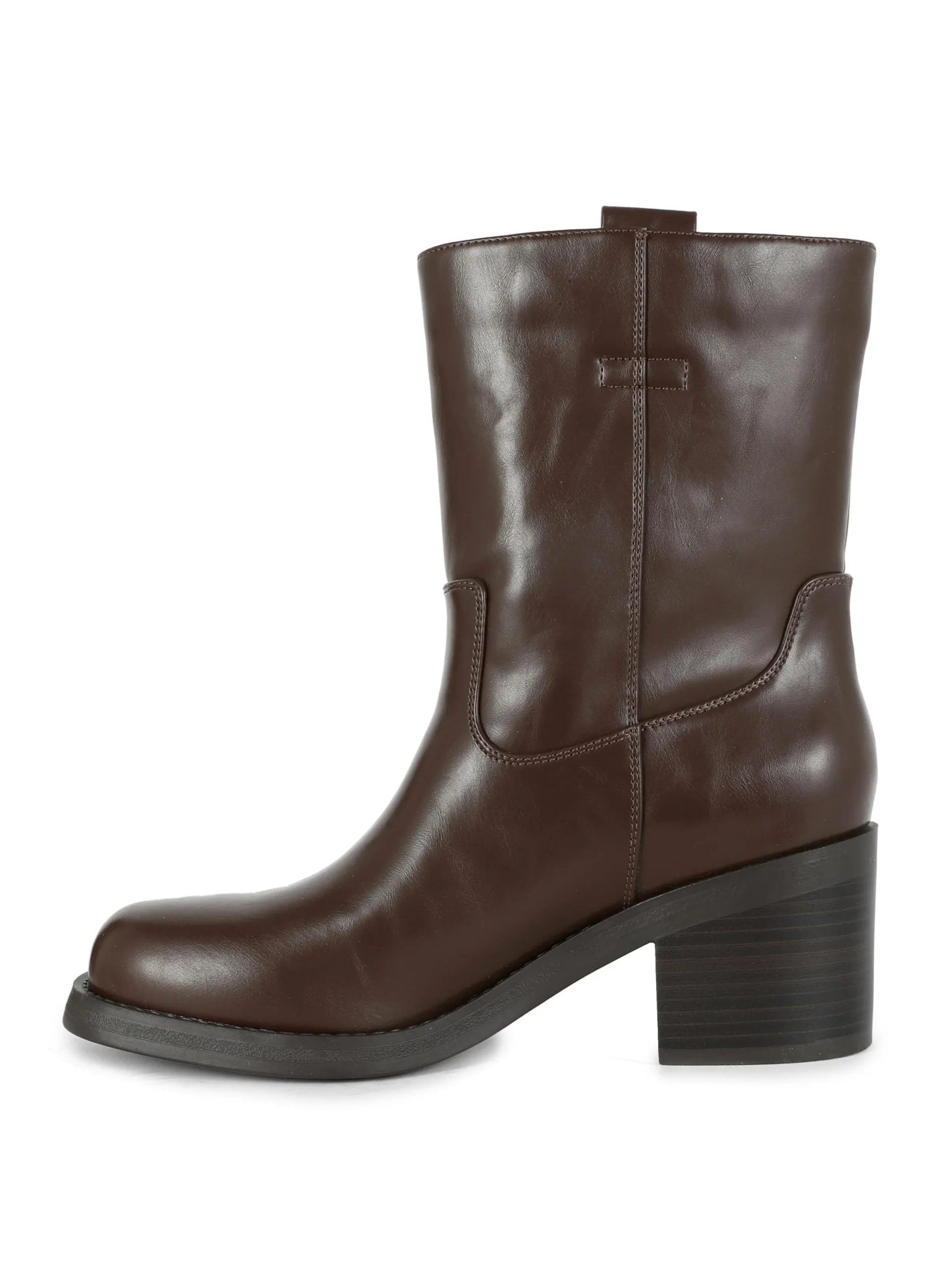 Stiefel|Primark „Rita Ora“ Stiefel Mit Blockabsatz Schokoladenbraun