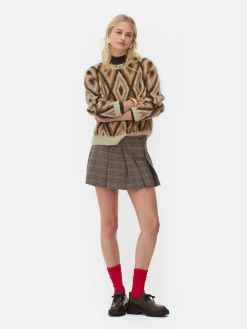 Pullover Und Cardigans|Primark „Rita Ora“ Strickpullover Mit Rautenmuster Braun