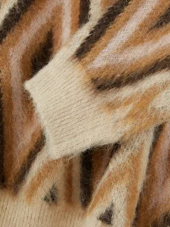 Pullover Und Cardigans|Primark „Rita Ora“ Strickpullover Mit Rautenmuster Braun