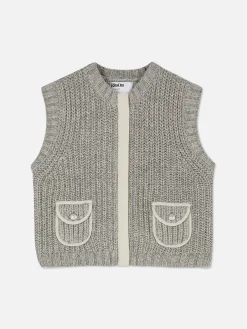 Pullover Und Cardigans|Primark „Rita Ora“ Strickweste Grau
