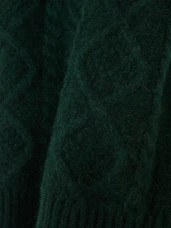 Pullover Und Cardigans|Primark „Rita Ora“ Strickweste Mit Zopfmuster Dunkelgrün