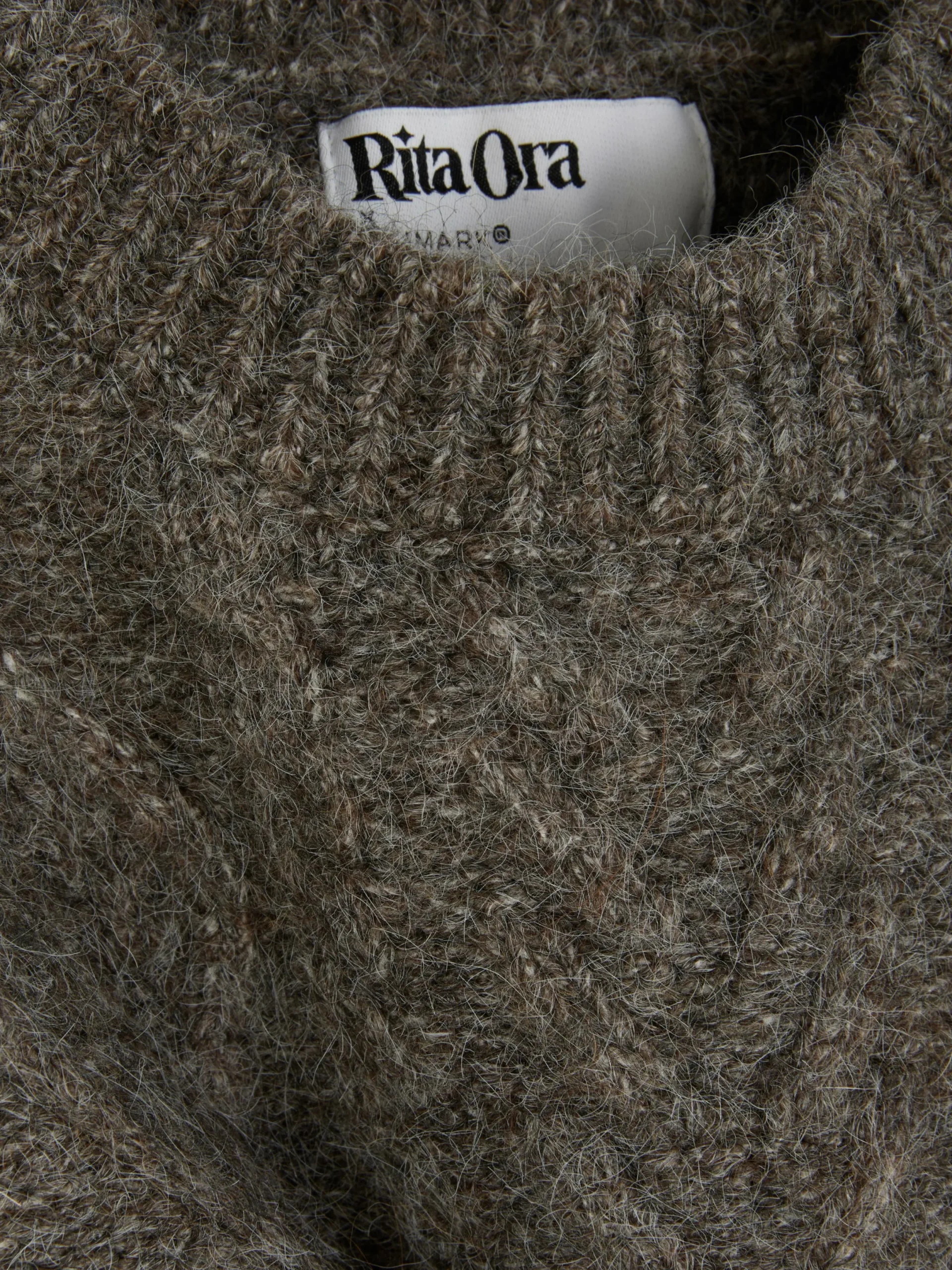 Pullover Und Cardigans|Primark „Rita Ora“ Strickweste Mit Zopfmuster Schokoladenbraun