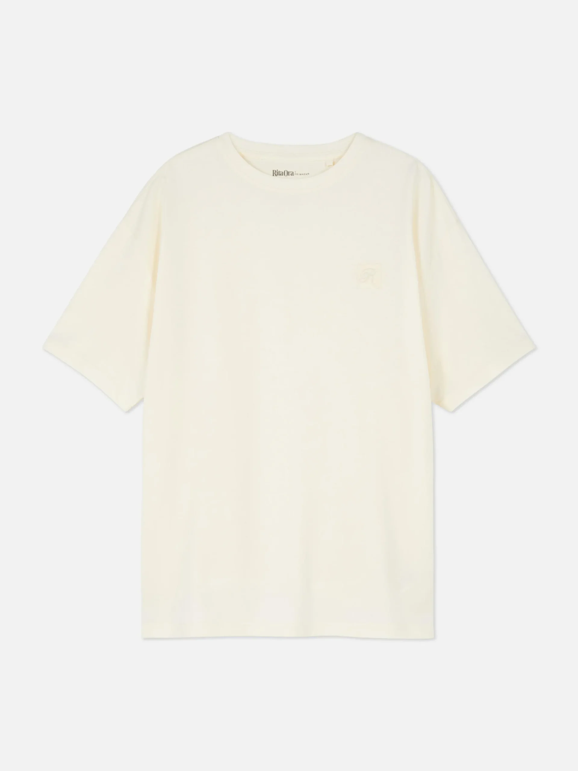Tops Und T-Shirts|Primark „Rita Ora“ T-Shirt Im Boyfriend-Look Elfenbeinfarben