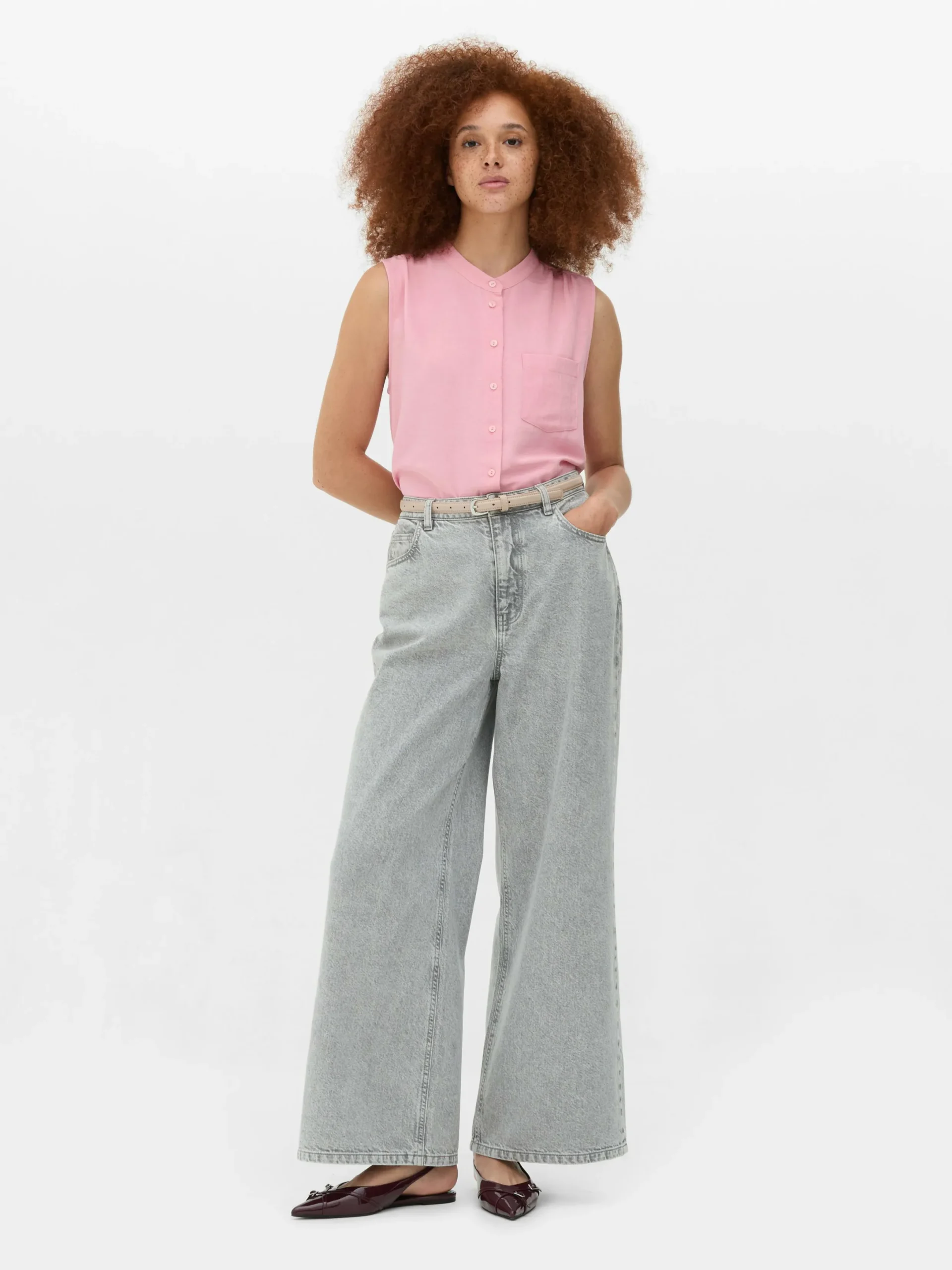 Blusen|Primark Ärmellose Tunika-Bluse Rosa