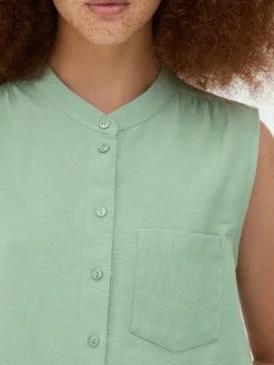 Blusen|Primark Ärmellose Tunika-Bluse Grün