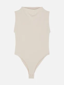 Tops Und T-Shirts|Primark Ärmelloser Body Mit Hohem Kragen Steinfarben