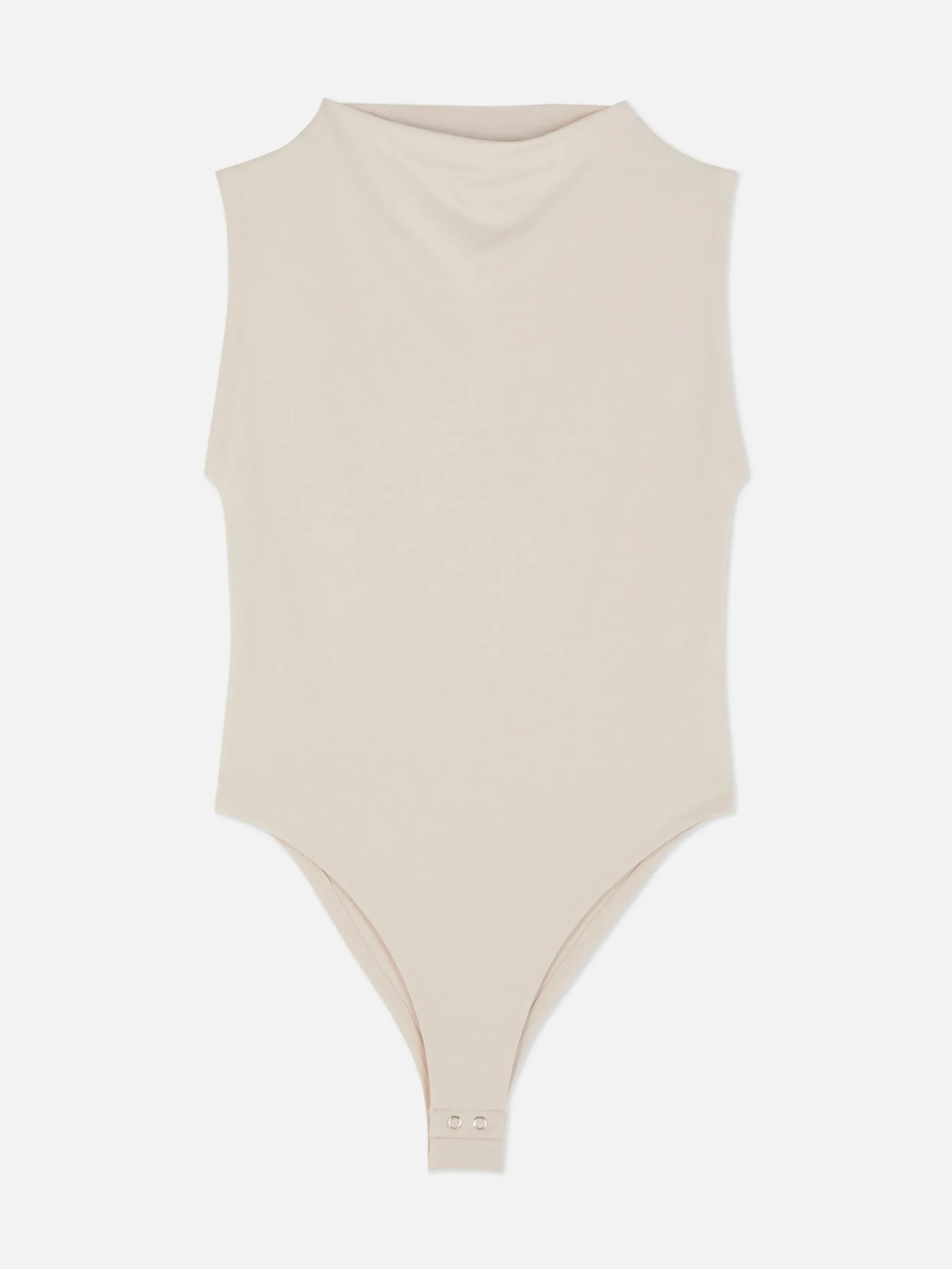 Tops Und T-Shirts|Primark Ärmelloser Body Mit Hohem Kragen Steinfarben