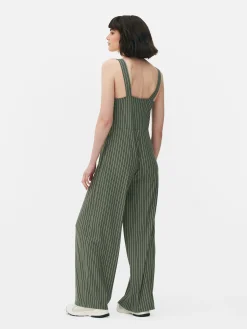 Jumpsuits Und Playsuits|Primark Ärmelloser Jumpsuit Mit Streifen Khakifarben