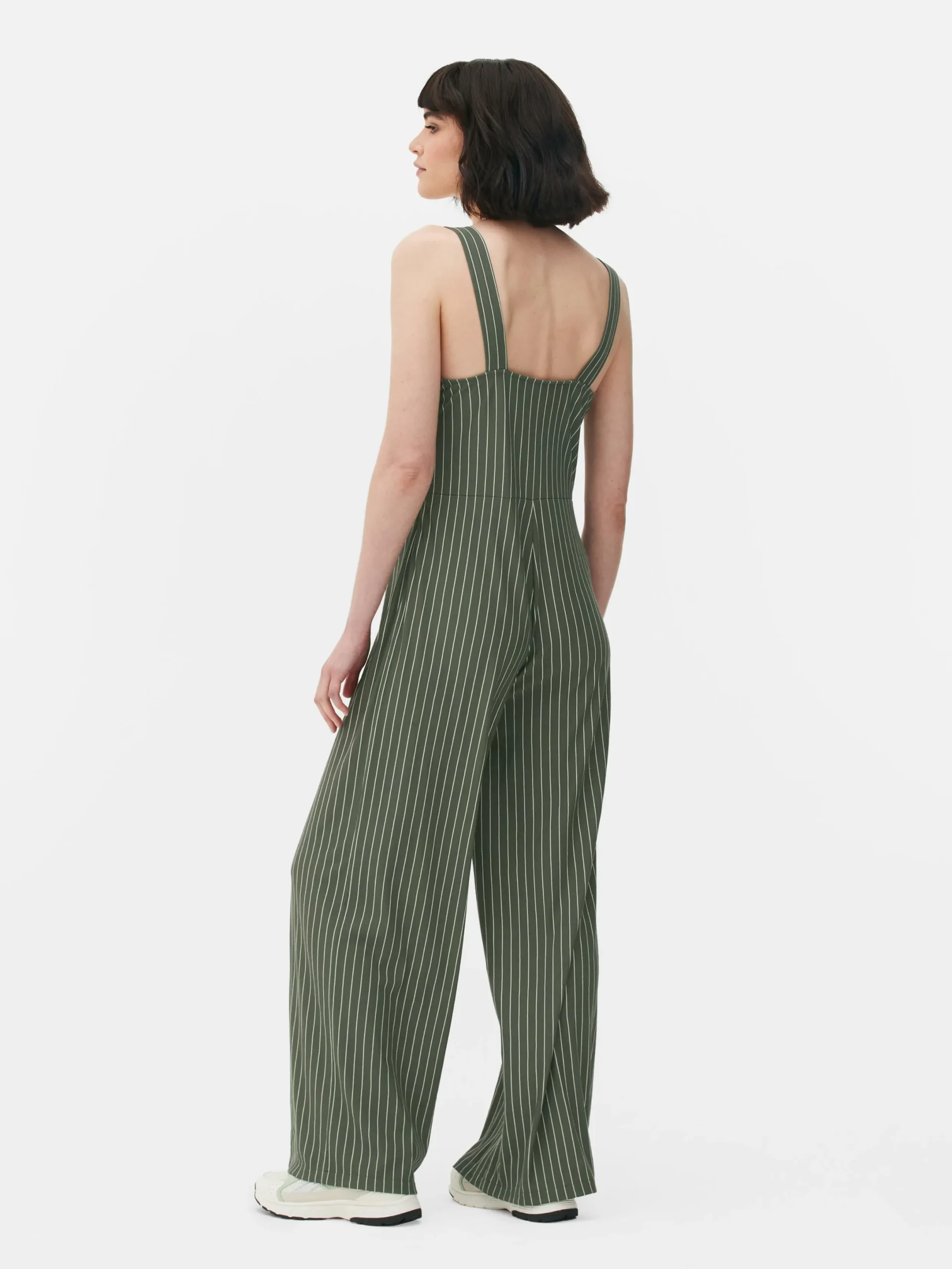 Jumpsuits Und Playsuits|Primark Ärmelloser Jumpsuit Mit Streifen Khakifarben