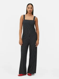 Jumpsuits Und Playsuits|Primark Ärmelloser Jumpsuit Mit Streifen Schwarz