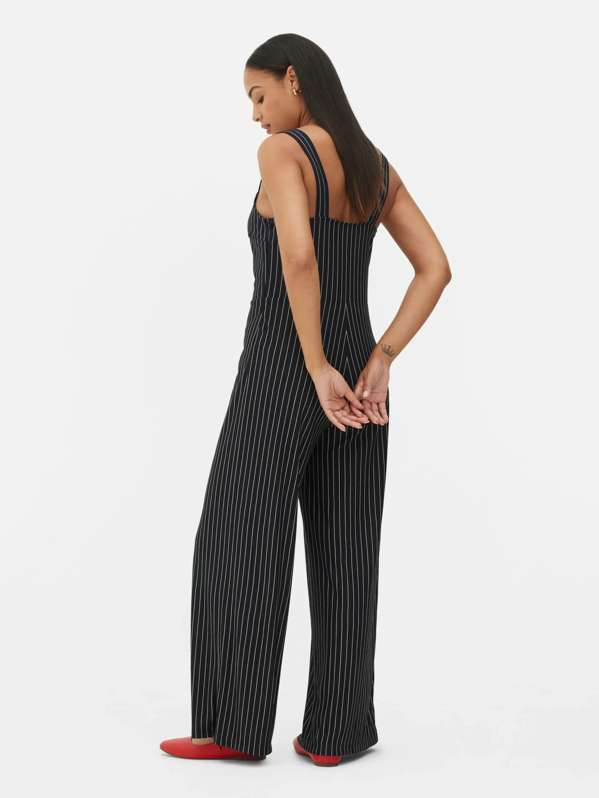 Jumpsuits Und Playsuits|Primark Ärmelloser Jumpsuit Mit Streifen Schwarz