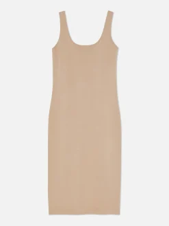 Kleider|Primark Ärmelloses Jersey-Midikleid Steinfarben