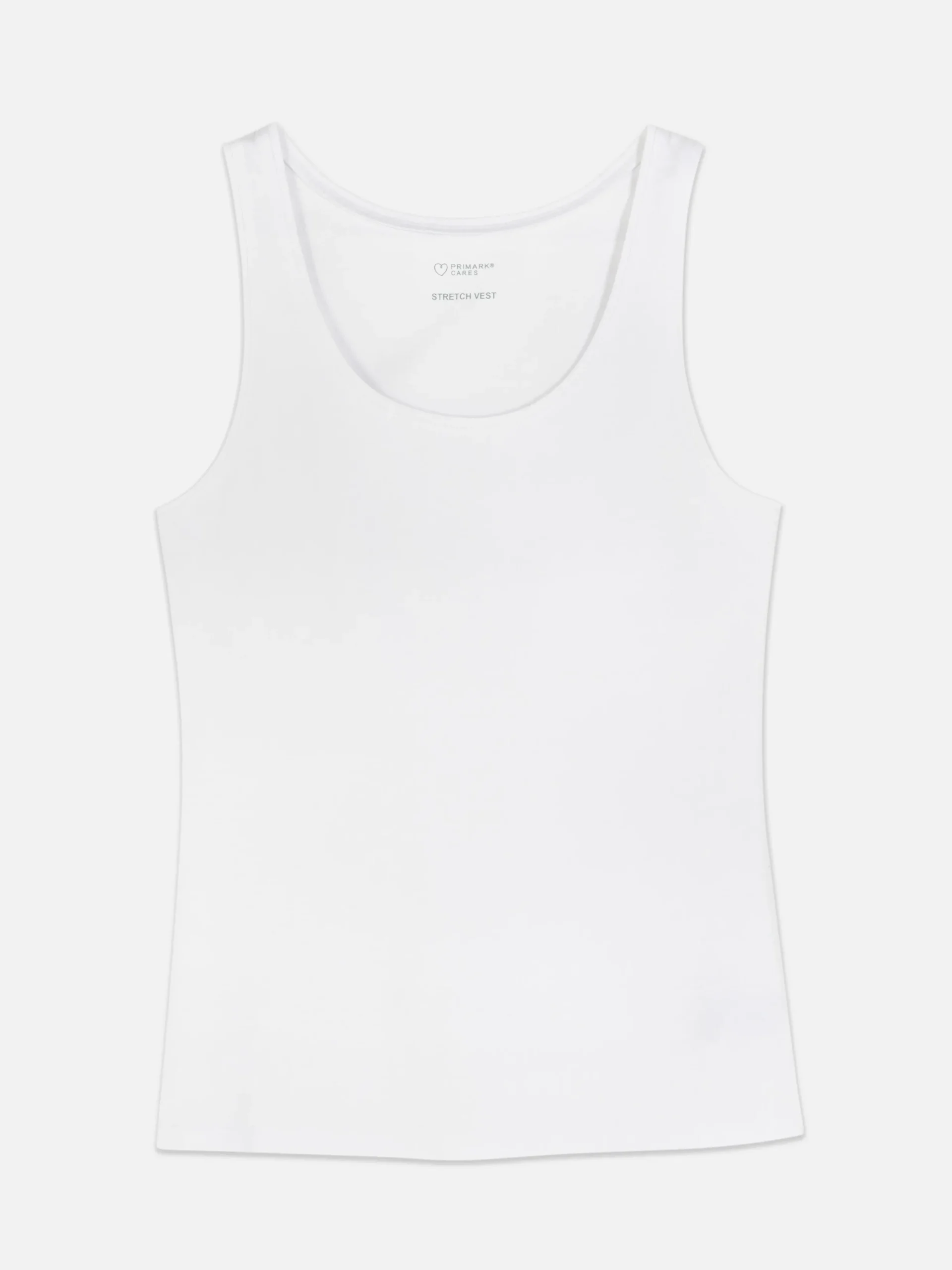Tops Und T-Shirts|Primark Ärmelloses Stretch-Top Mit U-Ausschnitt Weiß