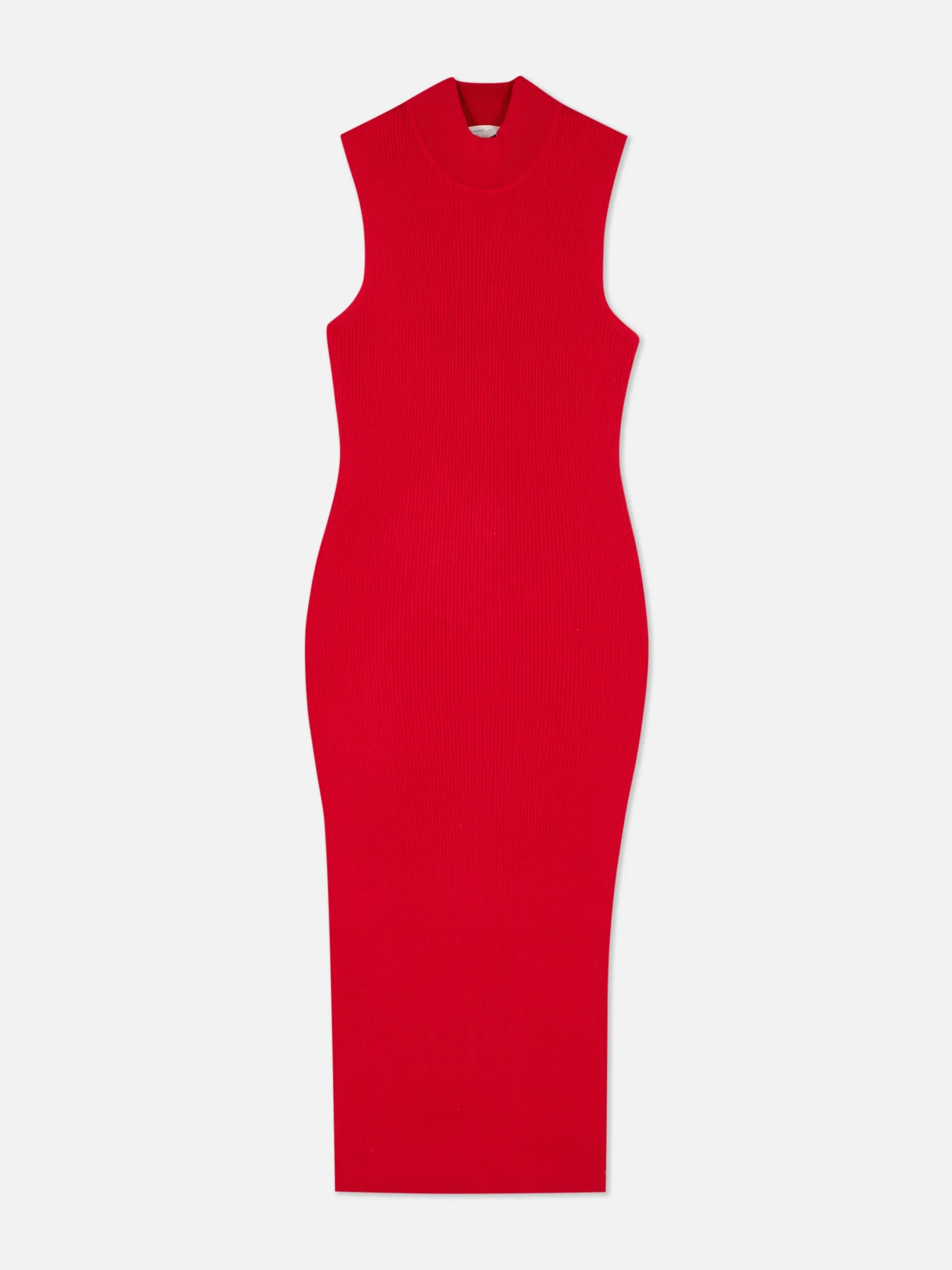 Kleider|Primark Ärmelloses Strick-Midikleid Rot