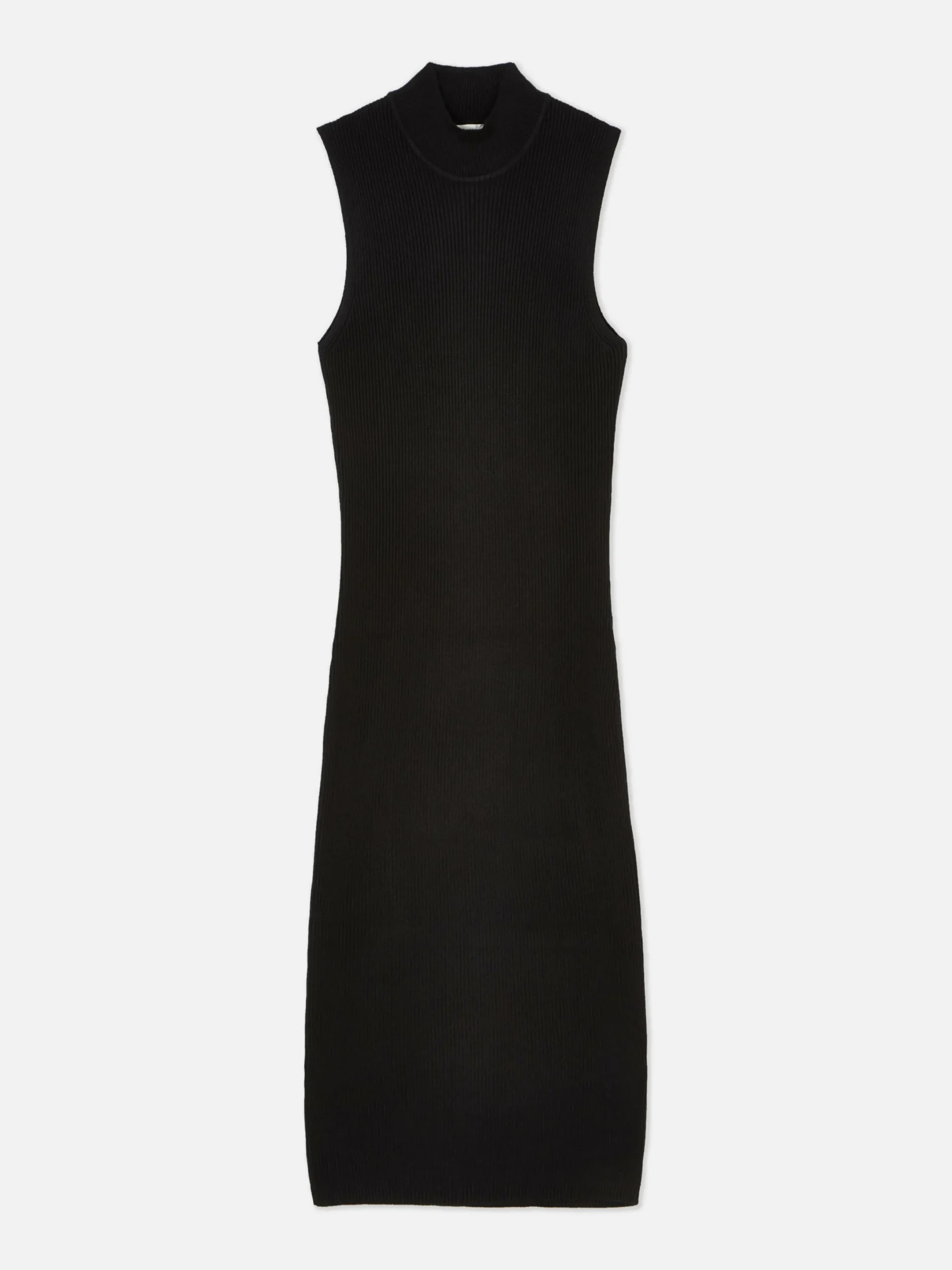 Kleider|Primark Ärmelloses Strick-Midikleid Schwarz