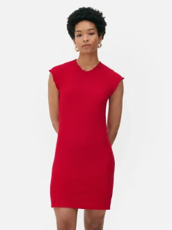 Kleider|Primark Ärmelloses, Strukturiertes Bodycon-Minikleid Rot