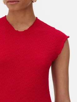 Kleider|Primark Ärmelloses, Strukturiertes Bodycon-Minikleid Rot