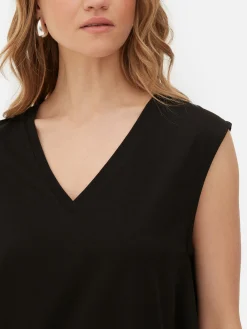 Tops Und T-Shirts|Primark Ärmelloses Trägertop Mit V-Ausschnitt Schwarz