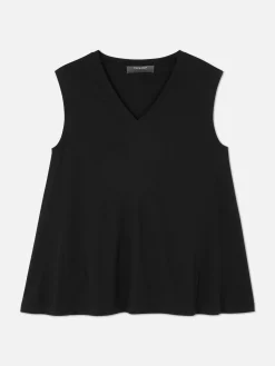 Tops Und T-Shirts|Primark Ärmelloses Trägertop Mit V-Ausschnitt Schwarz