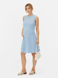 Kleider|Primark Ärmelloses Umstands-Minikleid Blau