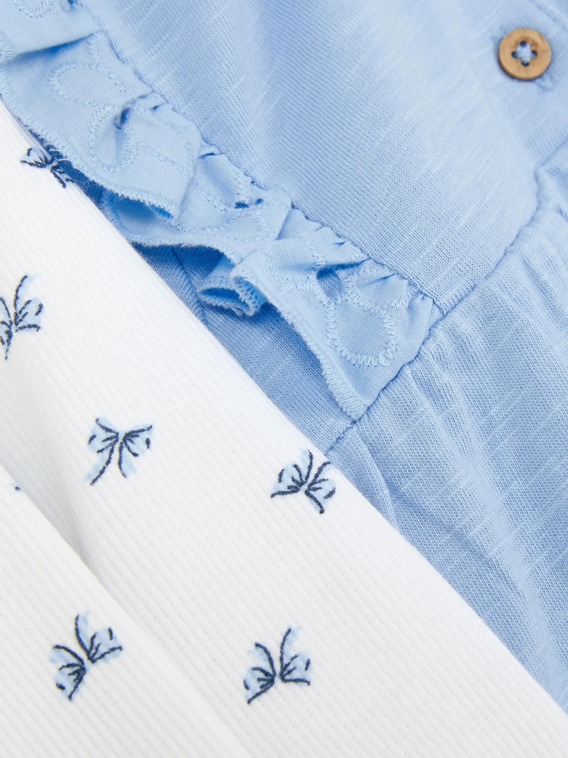 Sets Und Outfits|Primark Rüschenbluse Und Leggings Im Set Blau