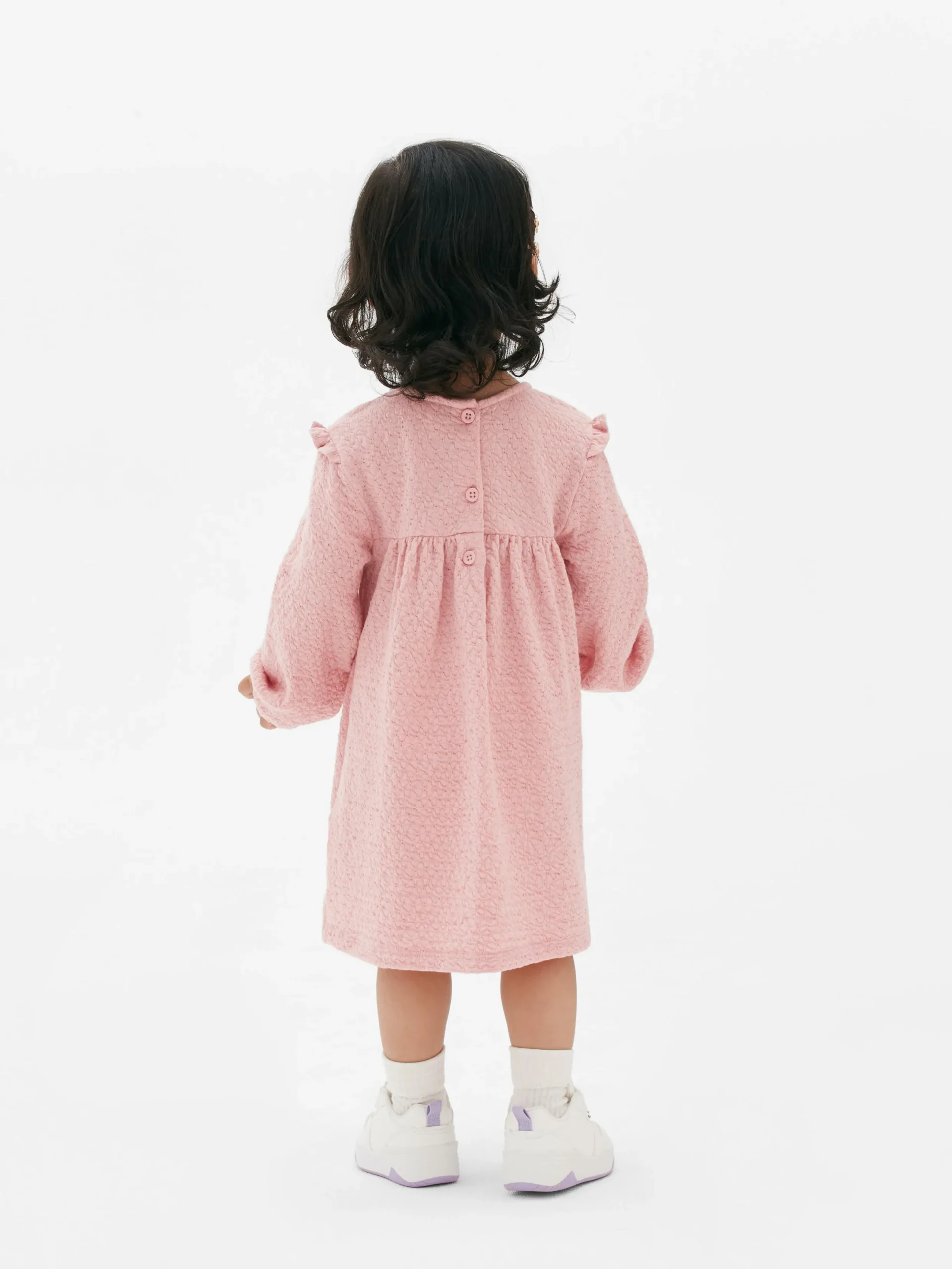 Kleider Und Röcke|Primark Rüschenkleid In Knitteroptik Rosa