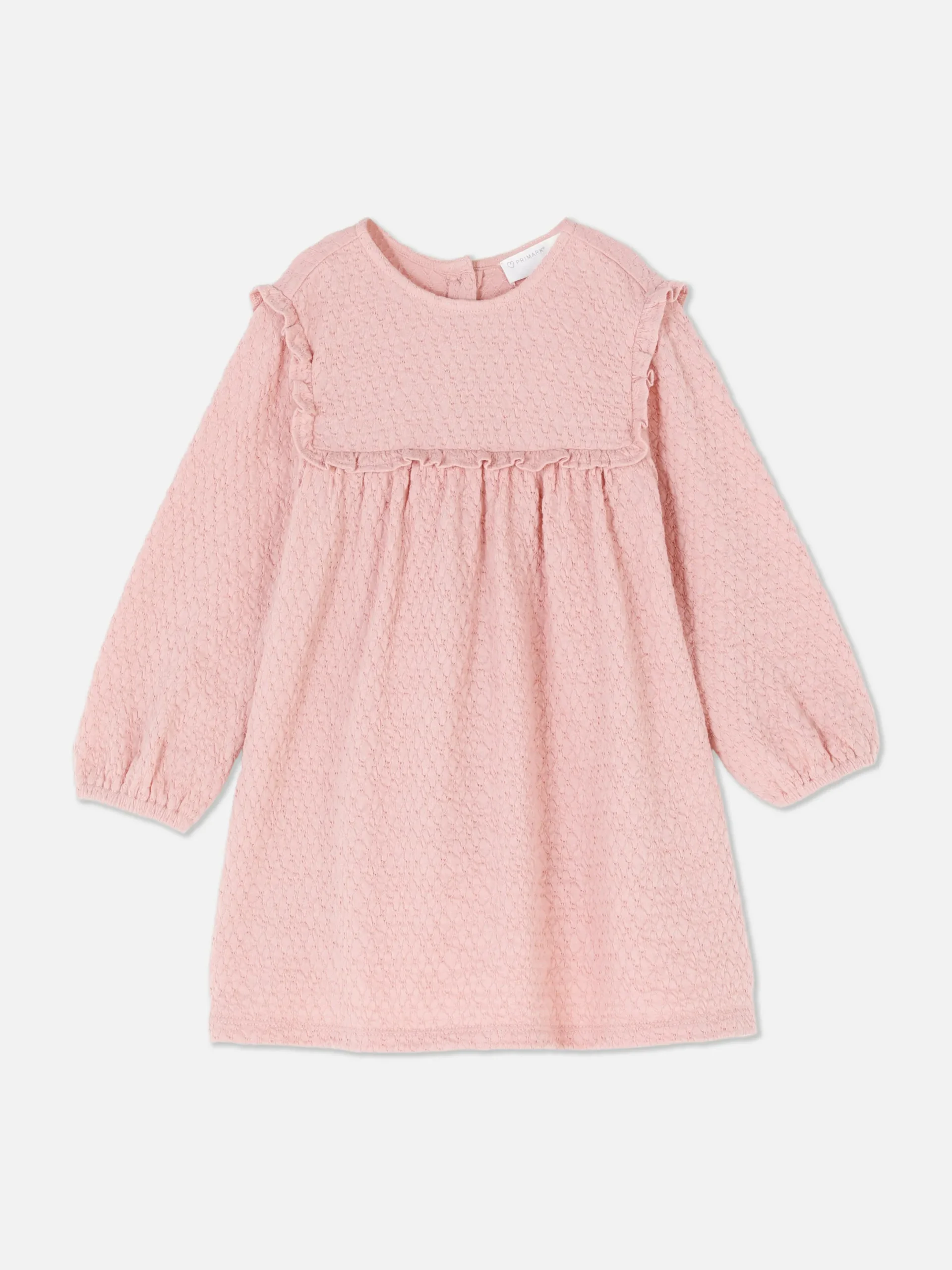 Kleider Und Röcke|Primark Rüschenkleid In Knitteroptik Rosa