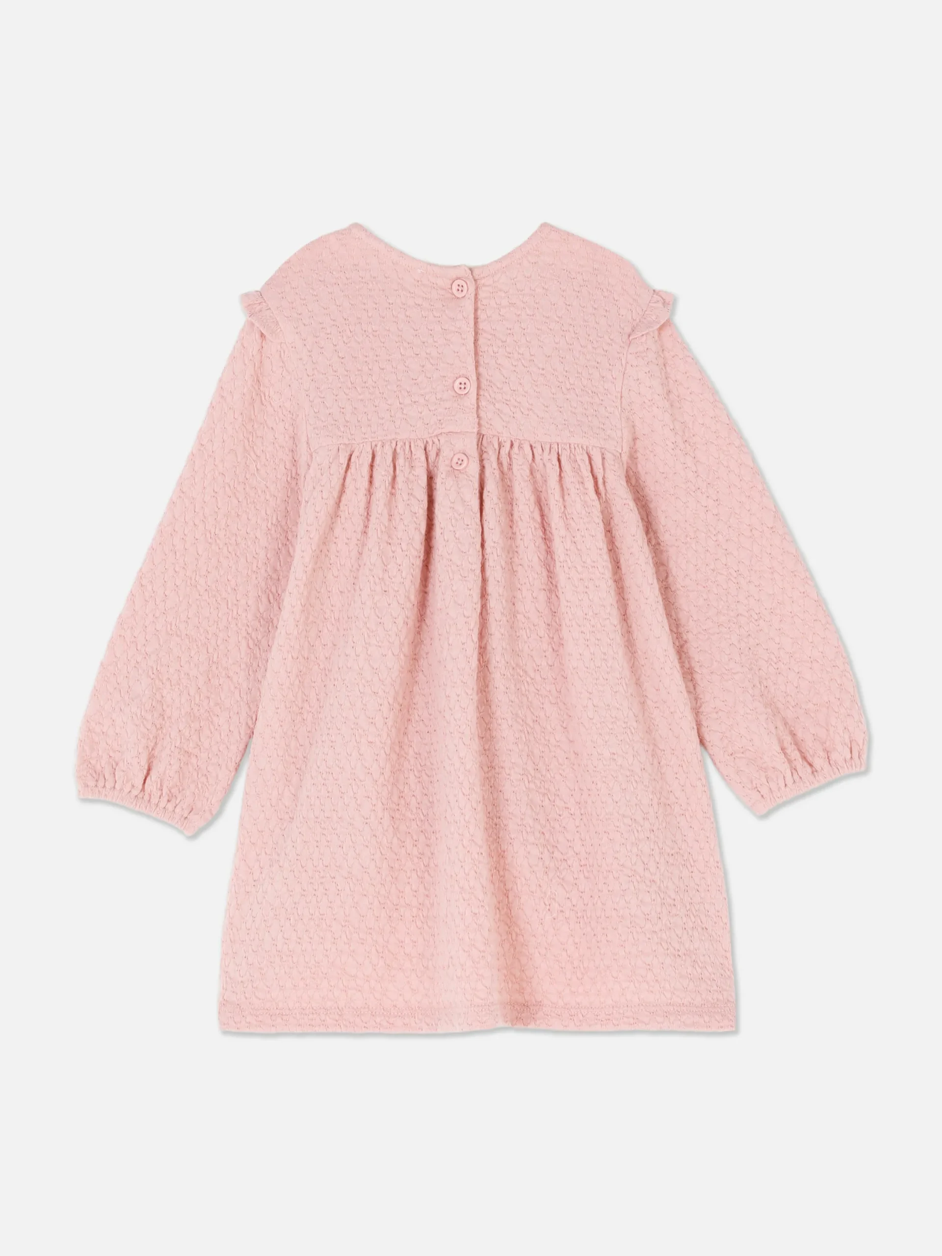 Kleider Und Röcke|Primark Rüschenkleid In Knitteroptik Rosa