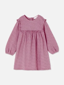 Kleider Und Röcke|Primark Rüschenkleid In Knitteroptik Violett