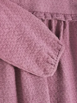 Kleider Und Röcke|Primark Rüschenkleid In Knitteroptik Violett