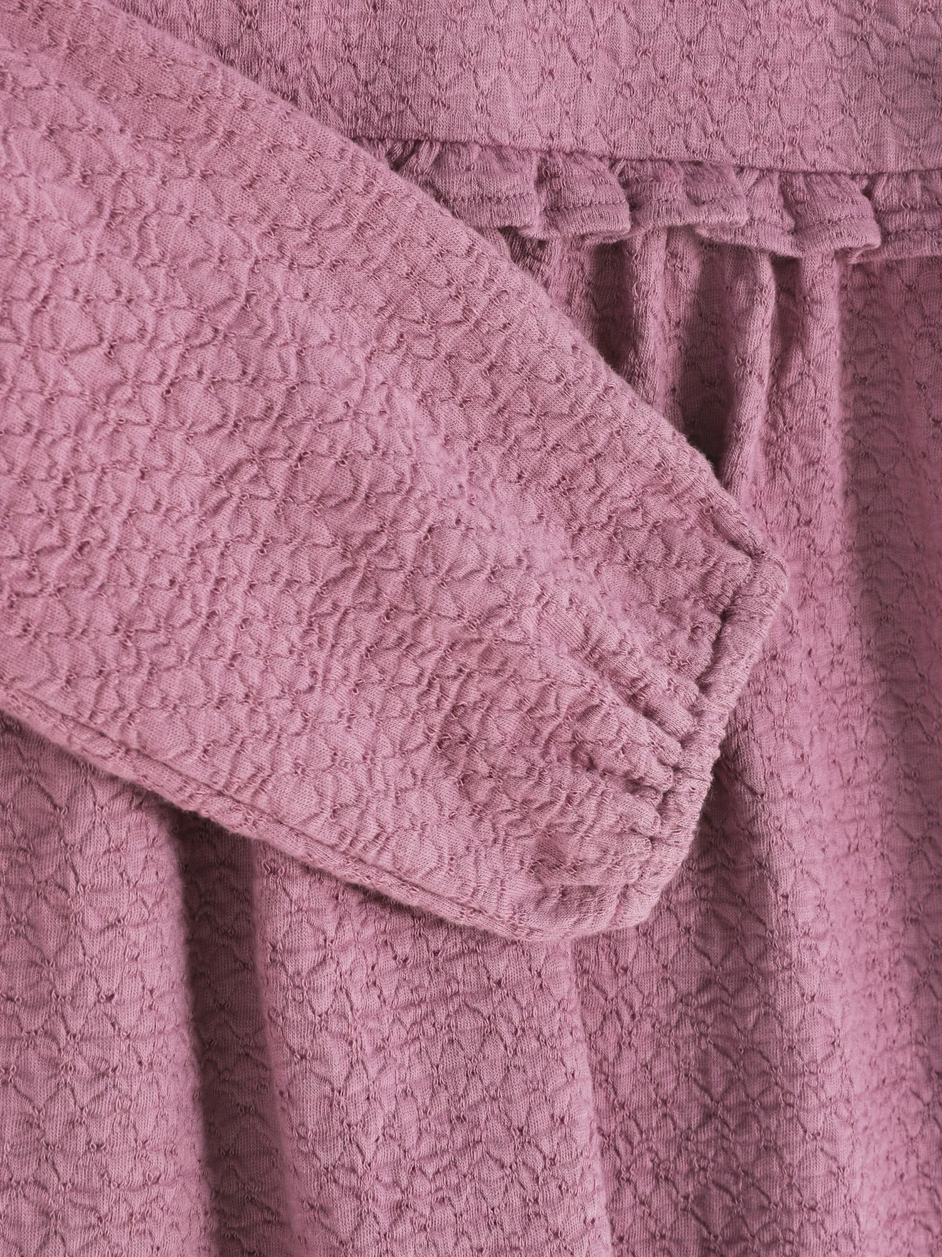 Kleider Und Röcke|Primark Rüschenkleid In Knitteroptik Violett
