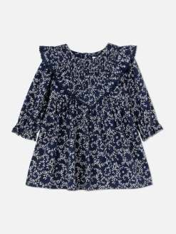 Kleider Und Röcke|Primark Rüschenkleid Mit Blumenmuster Marineblau