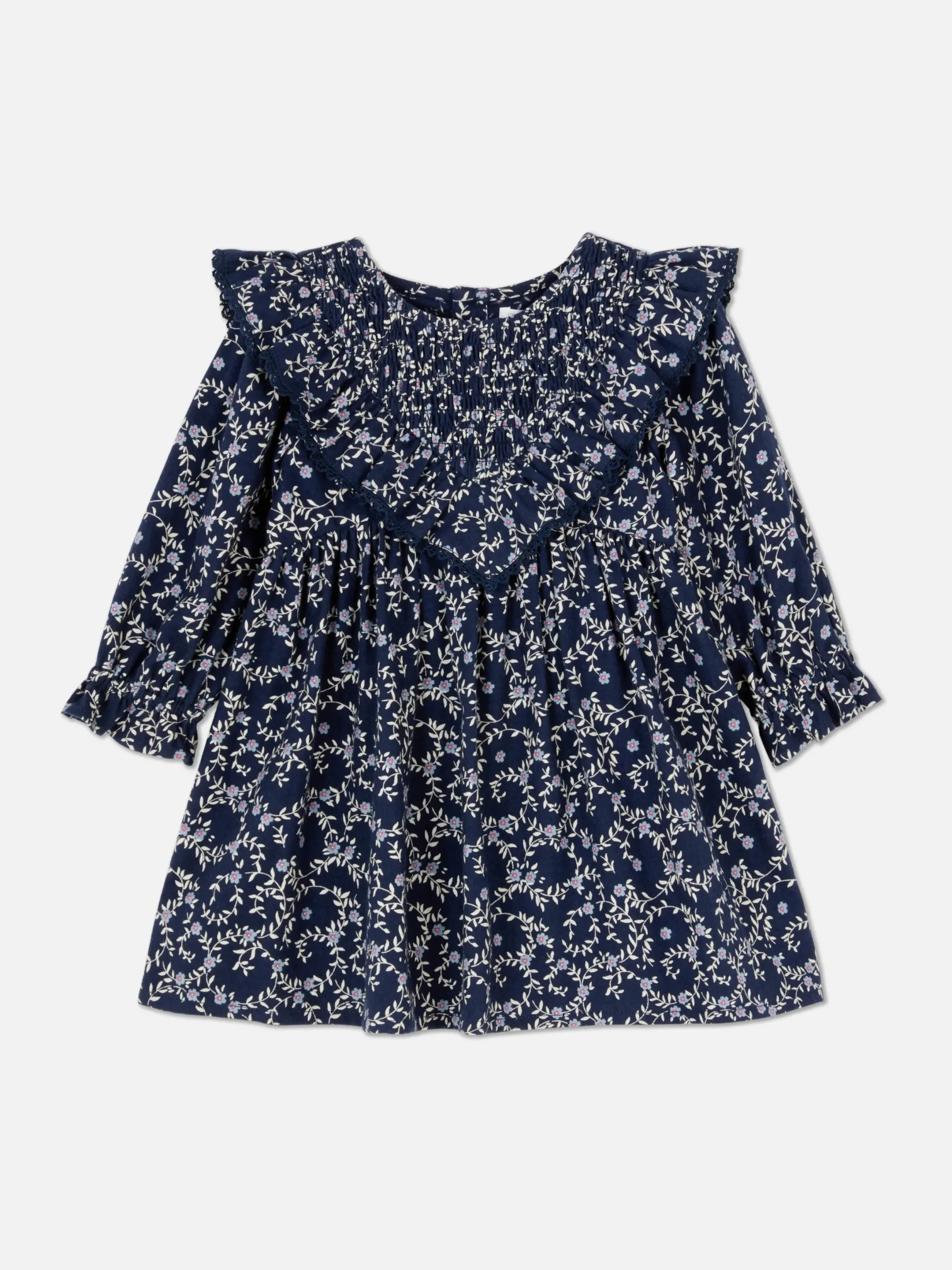 Kleider Und Röcke|Primark Rüschenkleid Mit Blumenmuster Marineblau