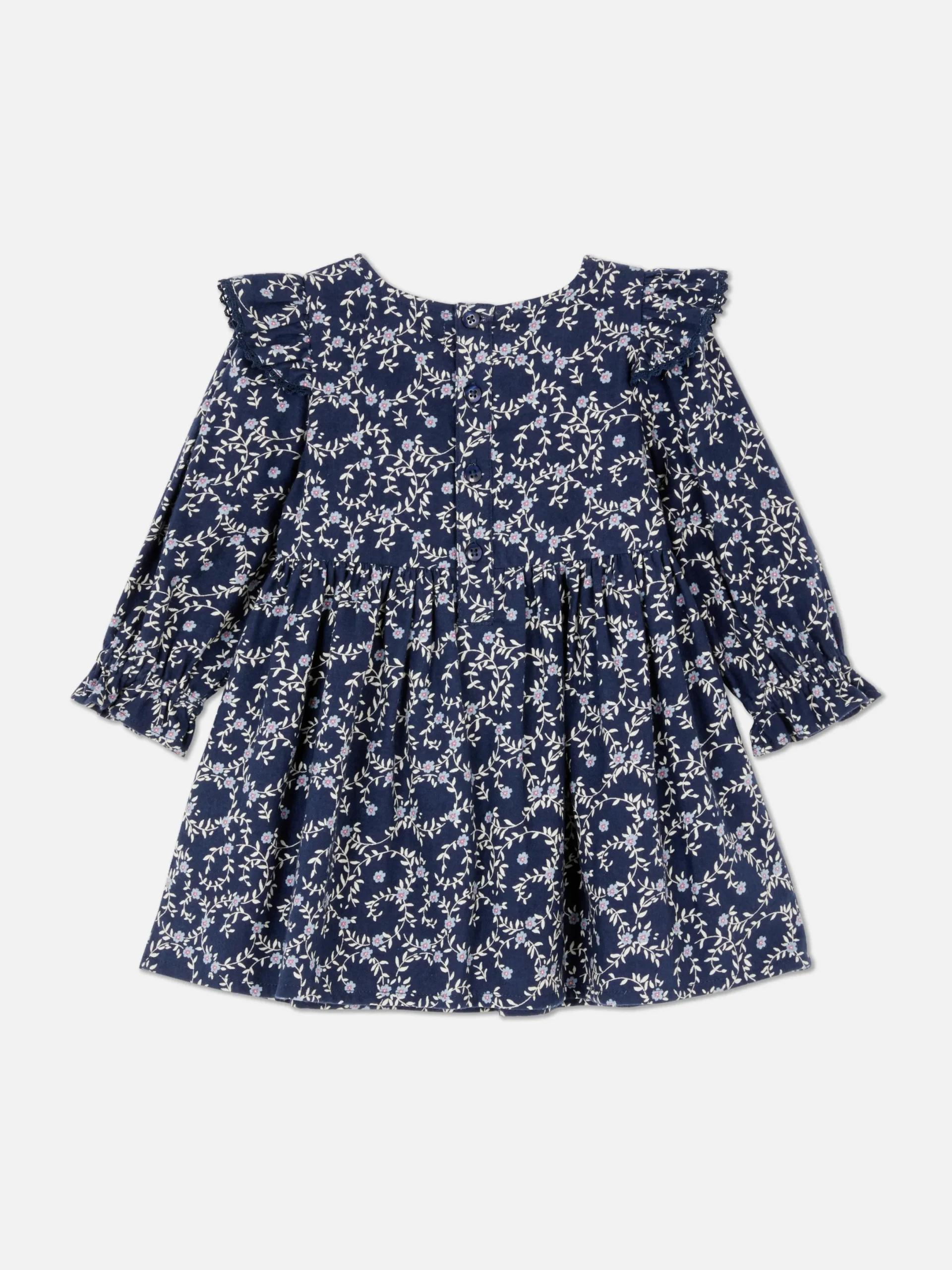 Kleider Und Röcke|Primark Rüschenkleid Mit Blumenmuster Marineblau