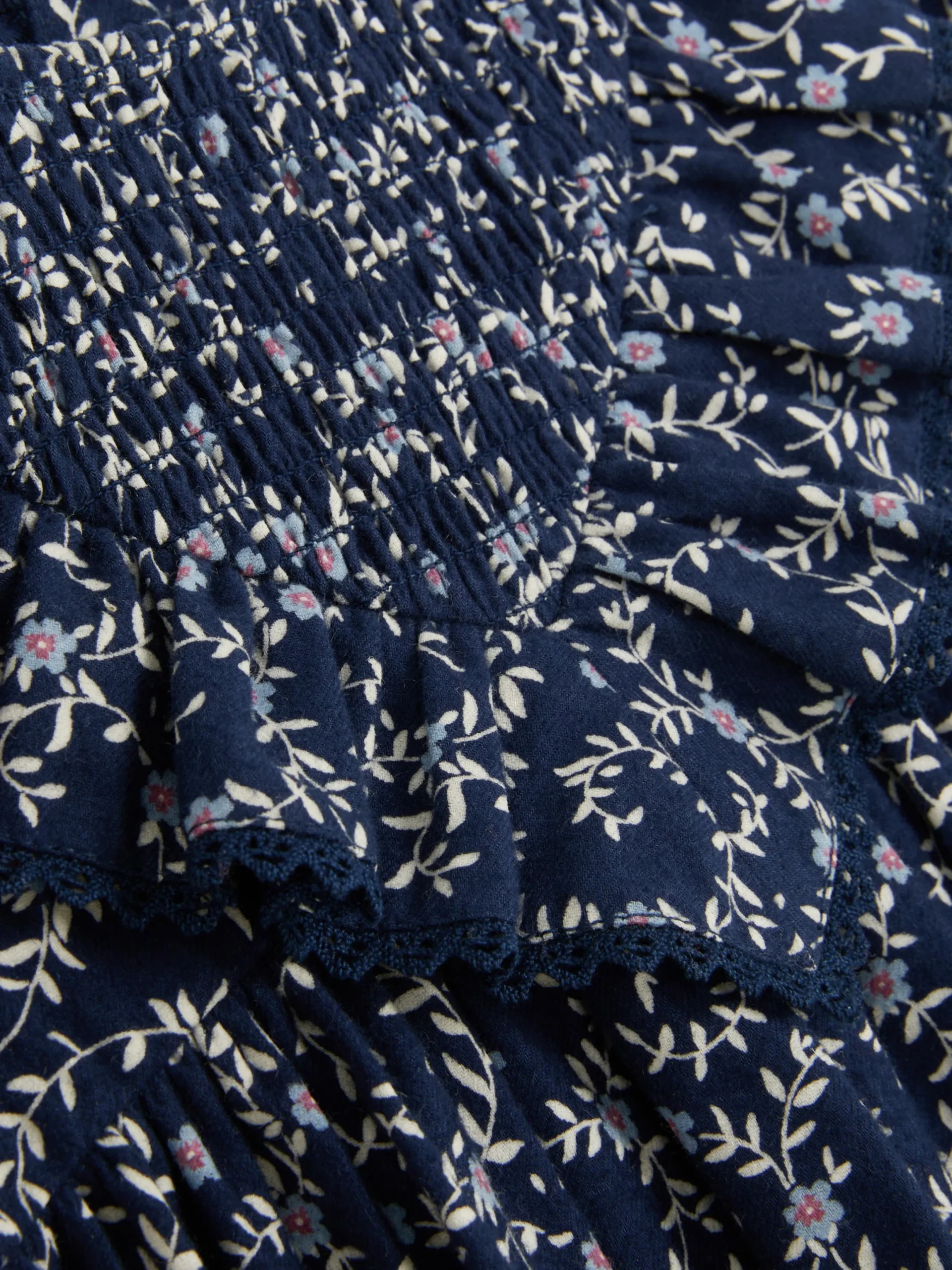 Kleider Und Röcke|Primark Rüschenkleid Mit Blumenmuster Marineblau