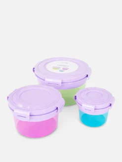 Koch- Und Backutensilien|Primark Runde Snack-Dosen, 3er-Pack Violett