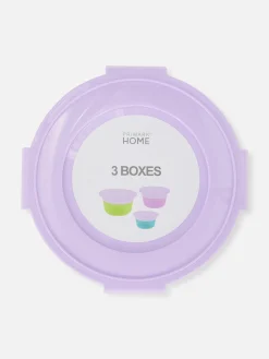 Koch- Und Backutensilien|Primark Runde Snack-Dosen, 3er-Pack Violett