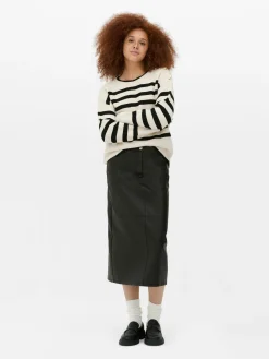 Pullover Und Cardigans|Primark Rundhalspullover Mit Knopfdetail Beige
