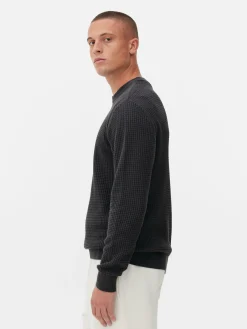 Pullover Und Cardigans|Primark Rundhalspullover Mit Korbstruktur Anthrazitfarben