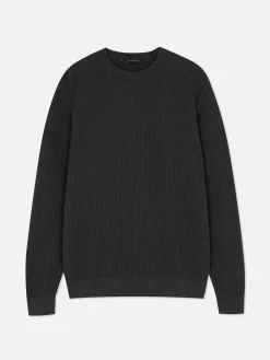 Pullover Und Cardigans|Primark Rundhalspullover Mit Korbstruktur Anthrazitfarben