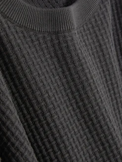 Pullover Und Cardigans|Primark Rundhalspullover Mit Korbstruktur Anthrazitfarben