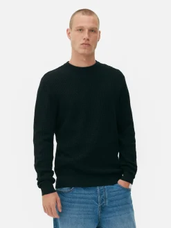 Pullover Und Cardigans|Primark Rundhalspullover Mit Korbstruktur Schwarz